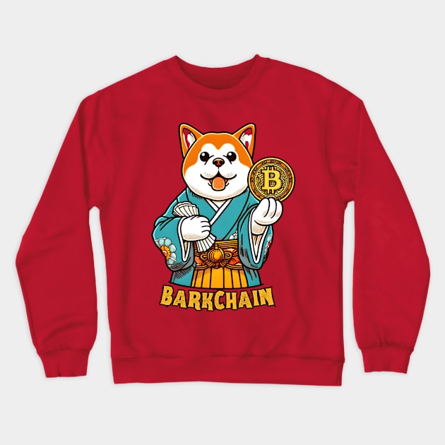 Bitcoin dog for dog lovers Crewneck Sweatshirt by Japanese Fever